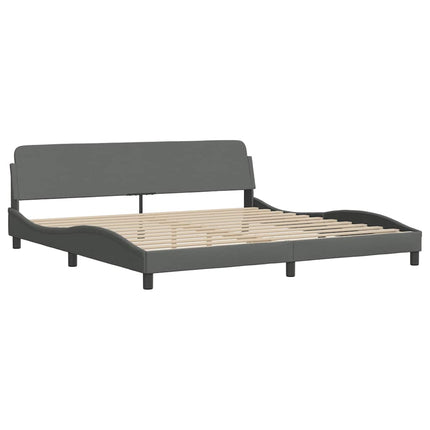 sengeramme uden madras Hvar 200x200 cm stof mørkegrå
