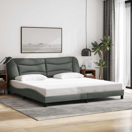 sengeramme uden madras Hvar 200x200 cm stof mørkegrå