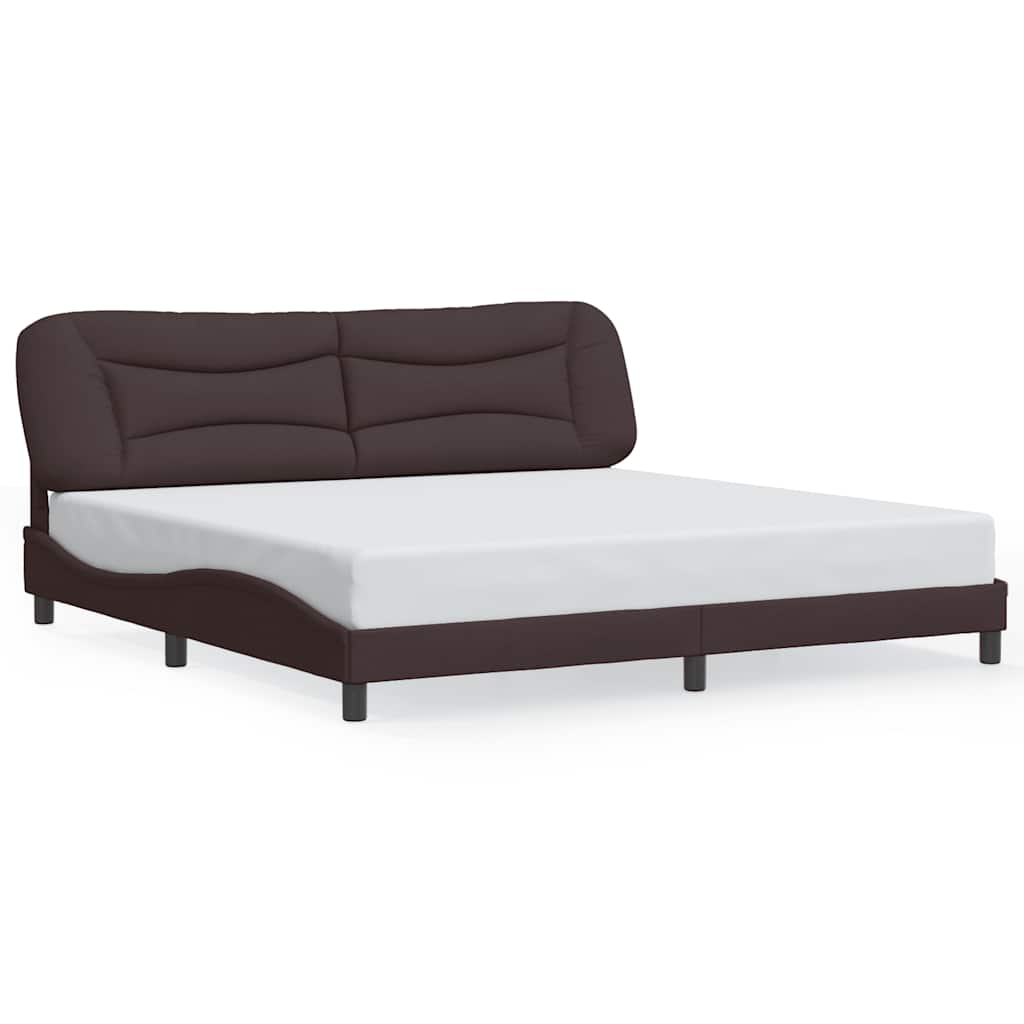 sengeramme uden madras Hvar 200x200 cm stof mørkebrun