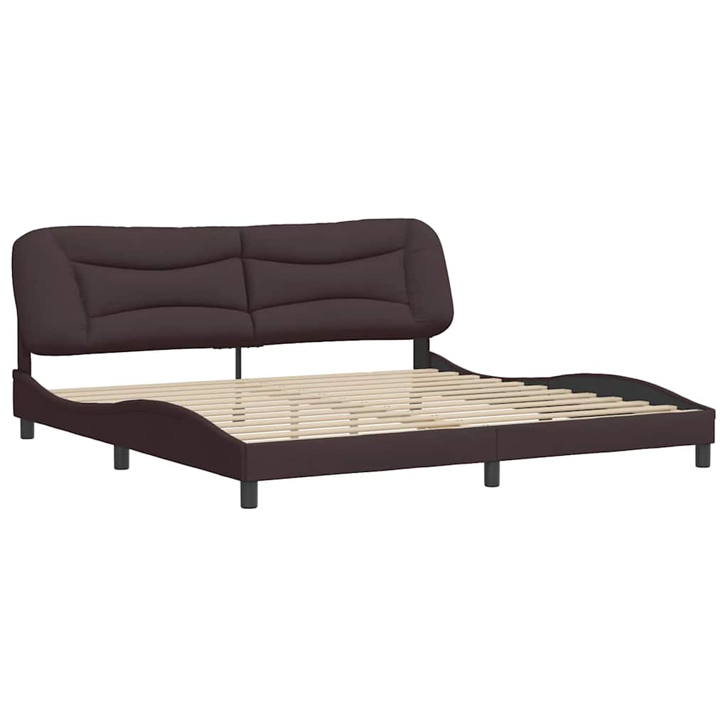 sengeramme uden madras Hvar 200x200 cm stof mørkebrun