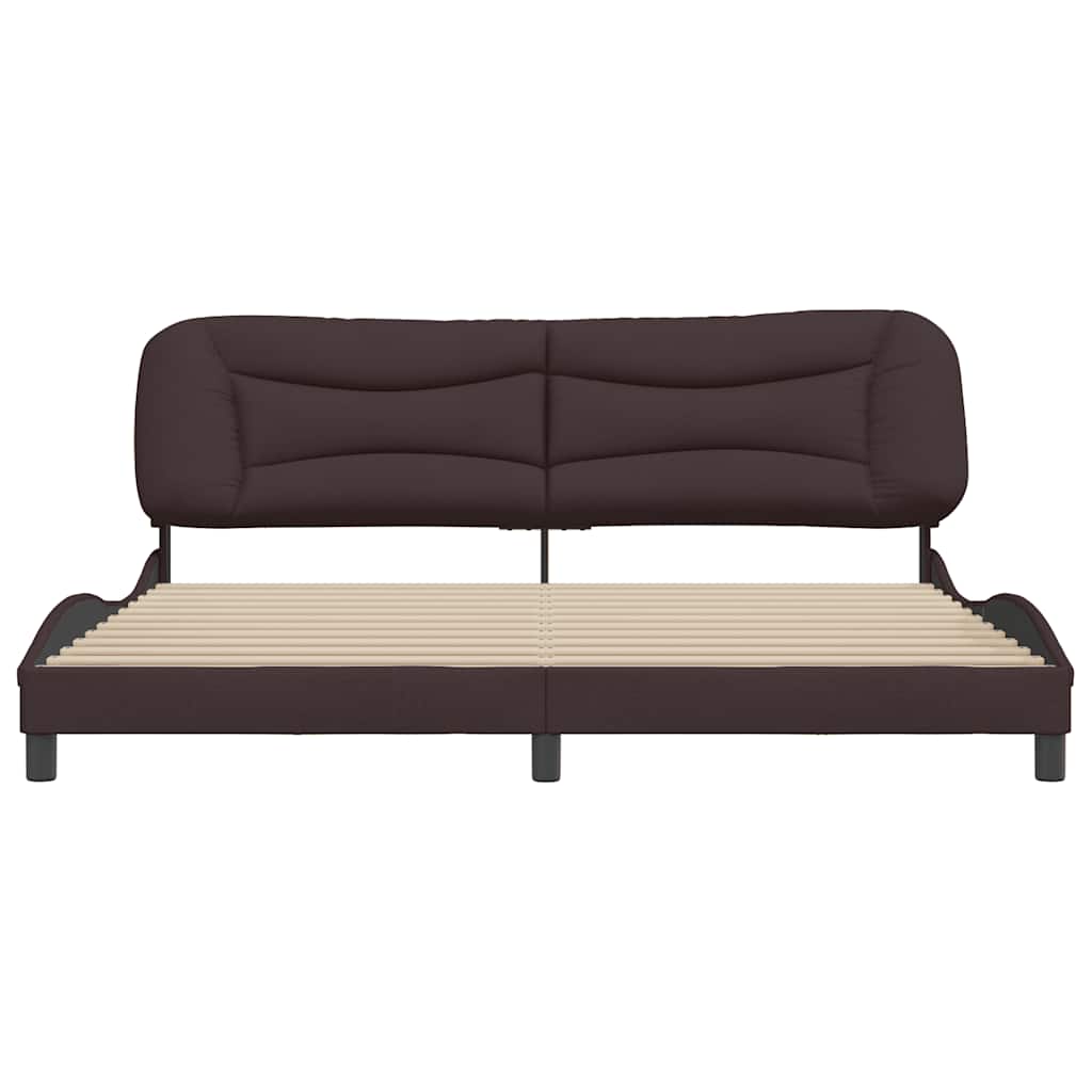 sengeramme uden madras Hvar 200x200 cm stof mørkebrun