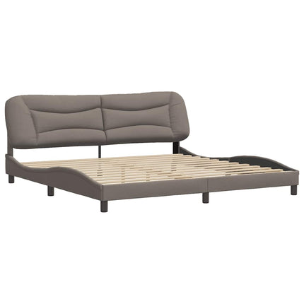 sengeramme uden madras Hvar 200x200 cm stof gråbrun