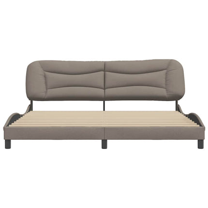 sengeramme uden madras Hvar 200x200 cm stof gråbrun