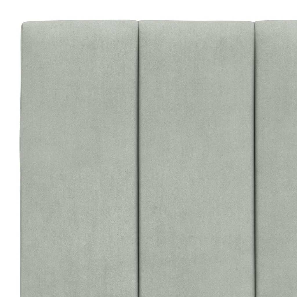 sengeramme uden madras Hanko Lysegrå 80x200 cm Fløjl