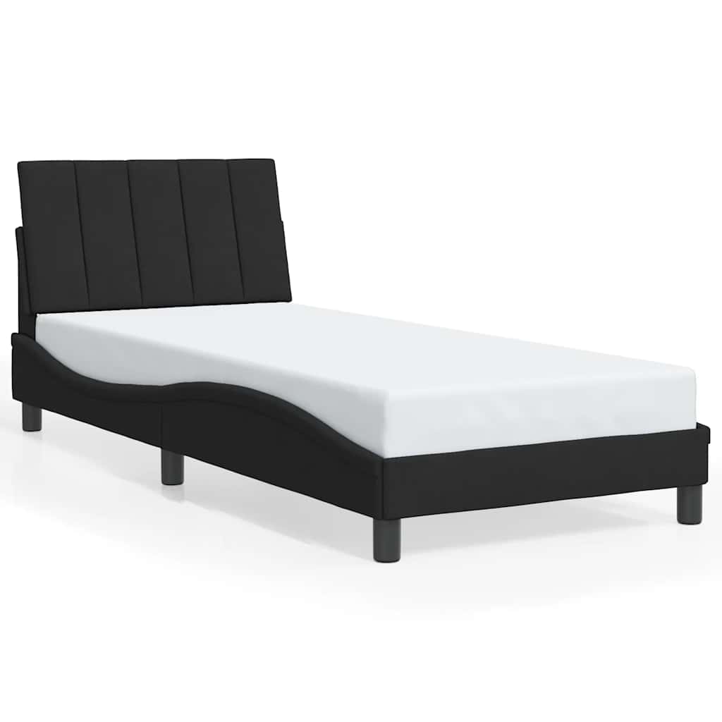 sengeramme uden madras Hanko 90x190 cm fløjl sort