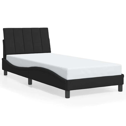sengeramme uden madras Hanko 90x190 cm fløjl sort