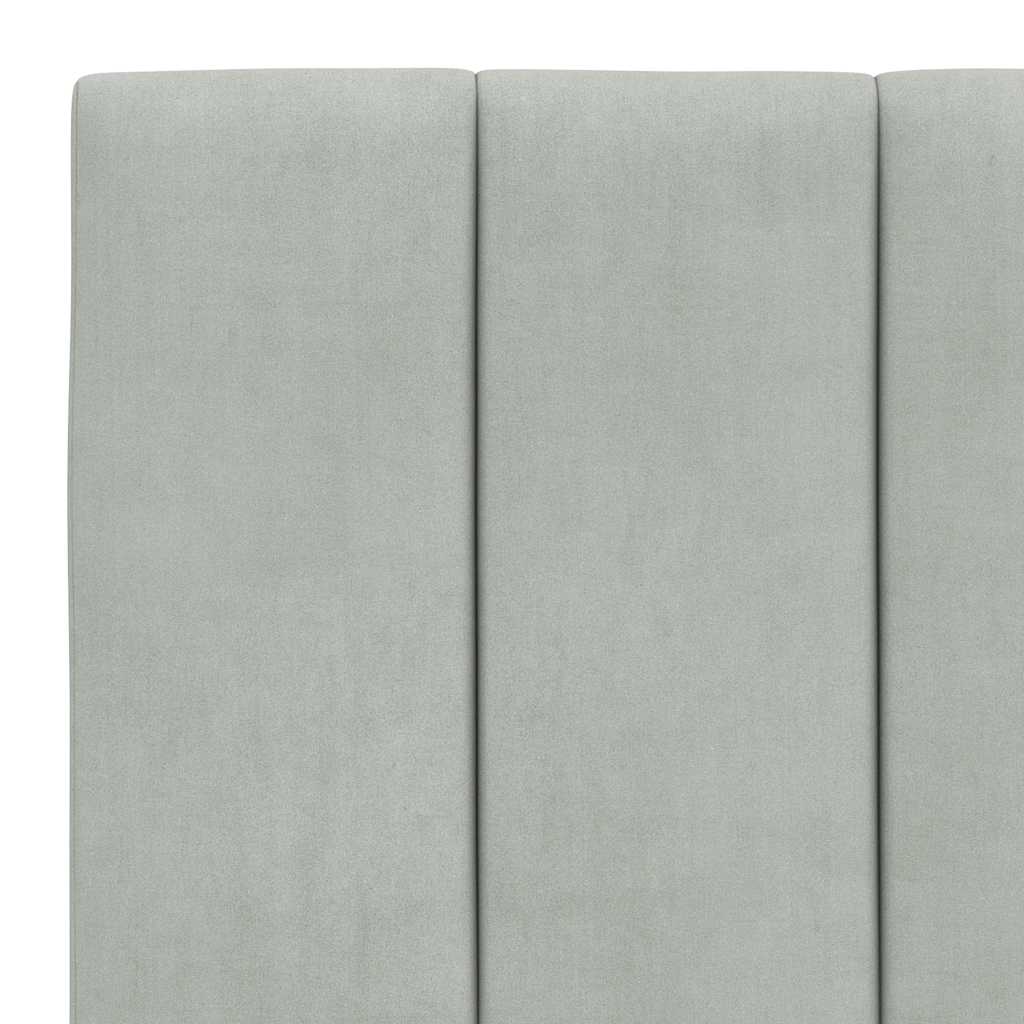 sengeramme uden madras Hanko Lysegrå 90x200 cm Fløjl