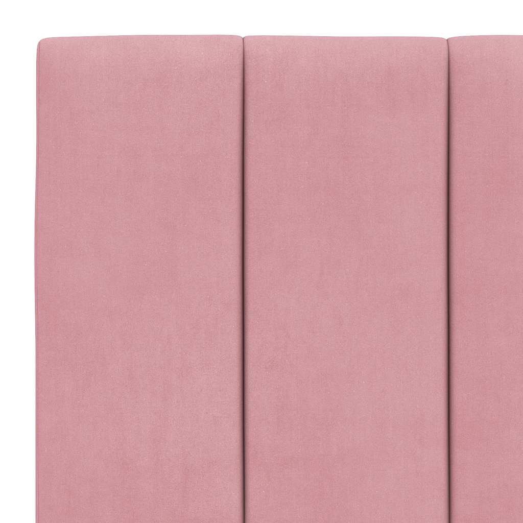 sengeramme uden madras Hanko 90x200 cm fløjl lyserød