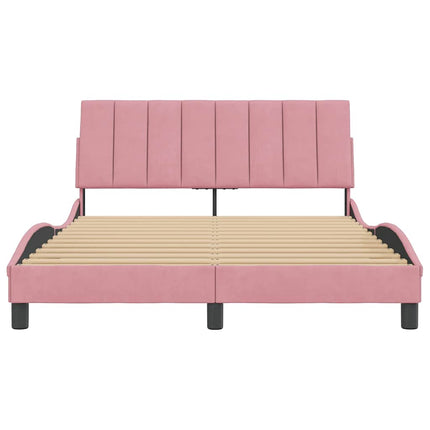 sengeramme uden madras Hanko 120x200 cm fløjl pink