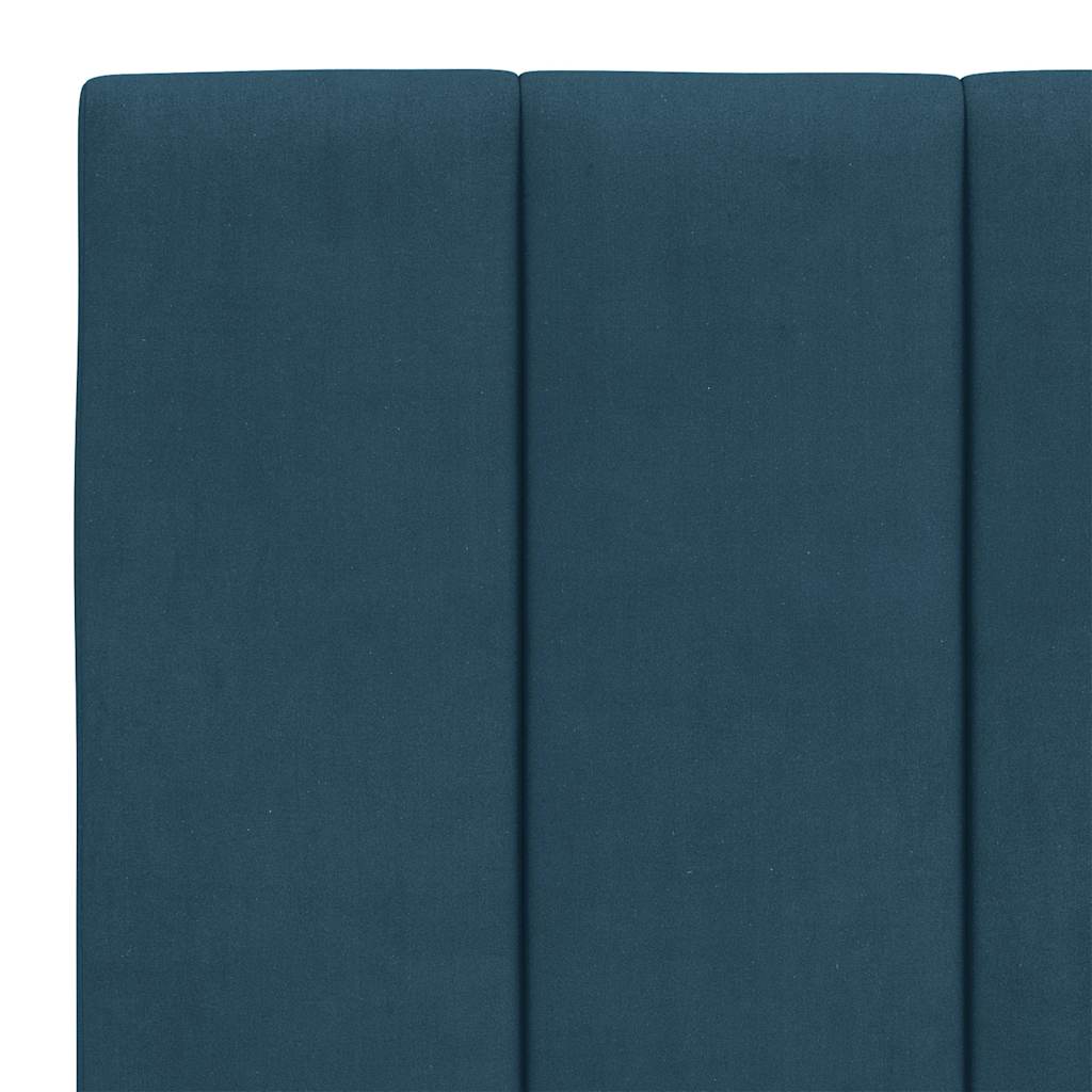 sengeramme uden madras Hanko 140x190 cm velour blå