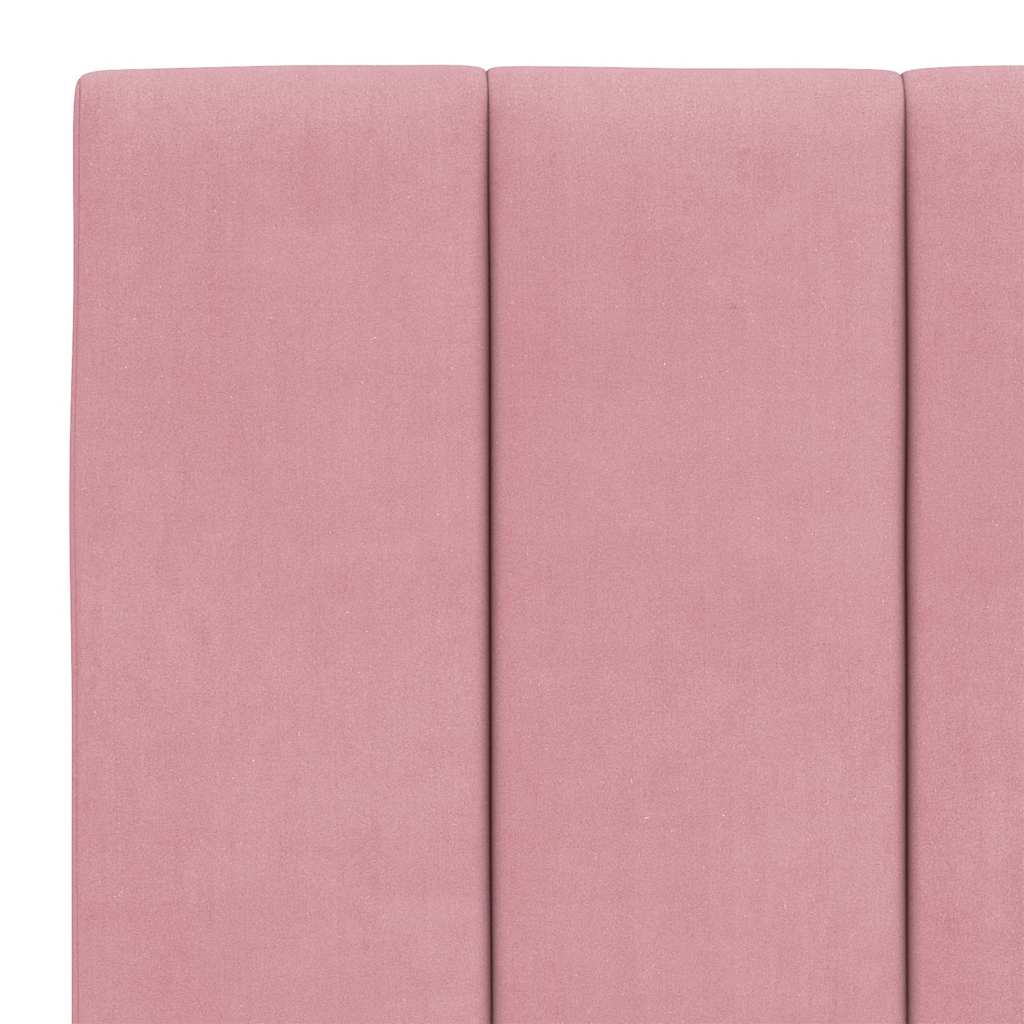 sengeramme uden madras Hanko 140x190 cm fløjl pink