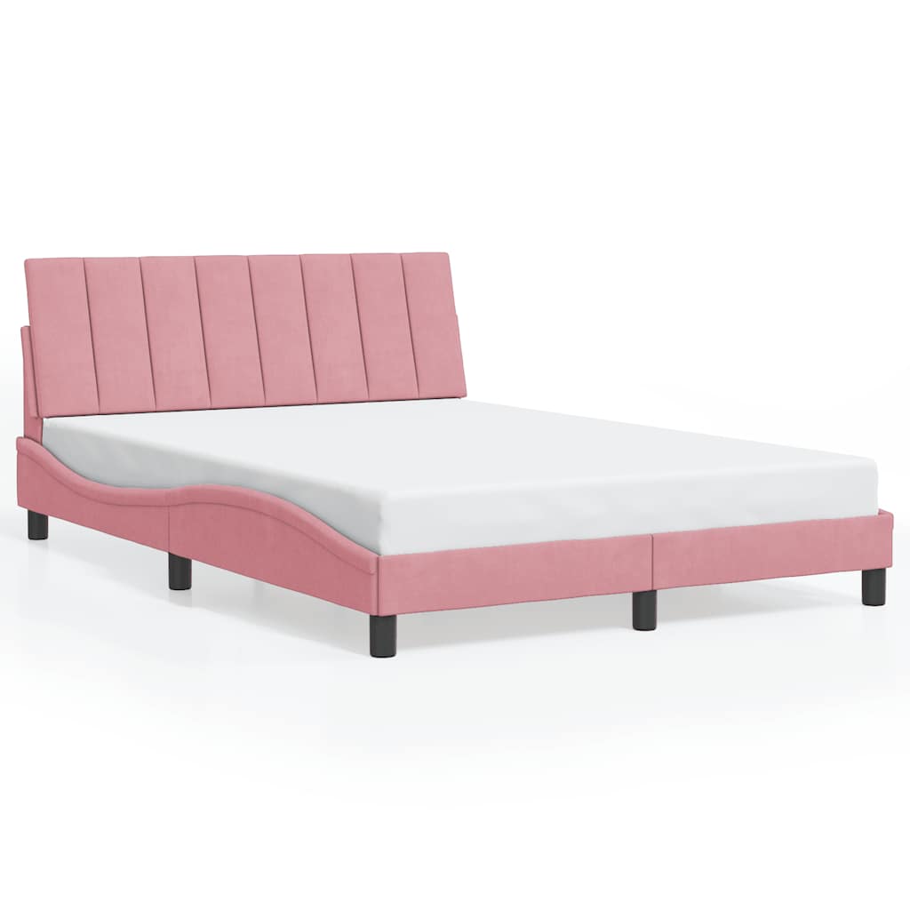 sengeramme uden madras Hanko 140x200 cm fløjl pink