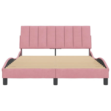 sengeramme uden madras Hanko 140x200 cm fløjl pink