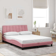 sengeramme uden madras Hanko 140x200 cm fløjl pink