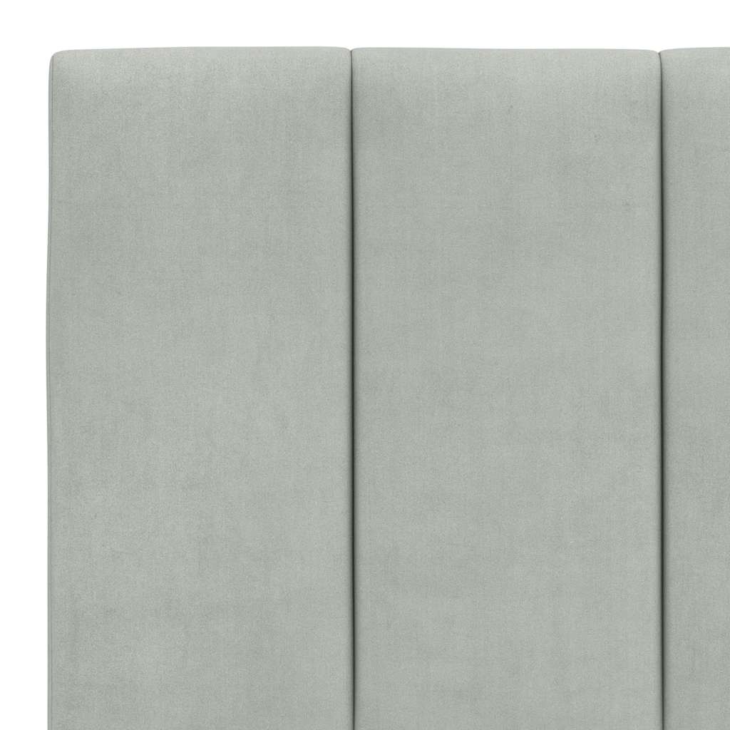 sengeramme uden madras Hanko Lysegrå 160x200 cm Fløjl