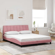 sengeramme uden madras Hanko 160x200 cm fløjl pink