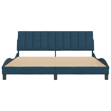 sengeramme uden madras Hanko 180x200 cm velour blå