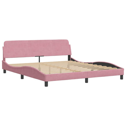 sengeramme uden madras Hanko 180x200 cm fløjl pink