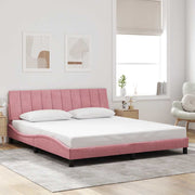 sengeramme uden madras Hanko 180x200 cm fløjl pink