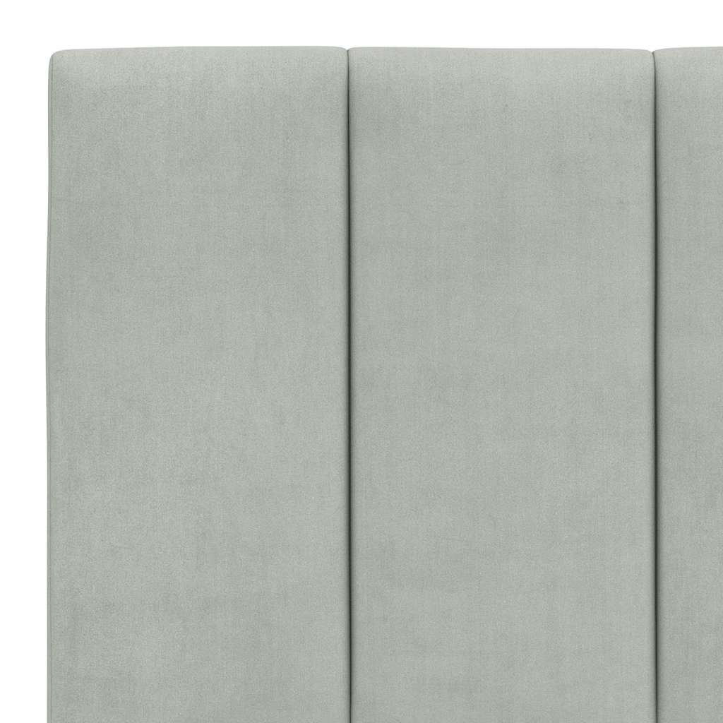 sengeramme uden madras Hanko Lysegrå 200x200 cm Fløjl