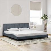 sengeramme uden madras Hanko Mørkegrå 200x200 cm Fløjl