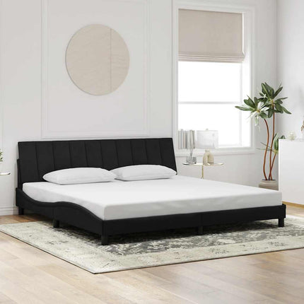 sengeramme uden madras Hanko Sort 200x200 cm Fløjl