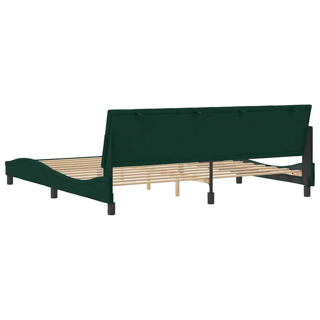 sengeramme uden madras Hanko Mørkegrøn 200x200 cm Fløjl