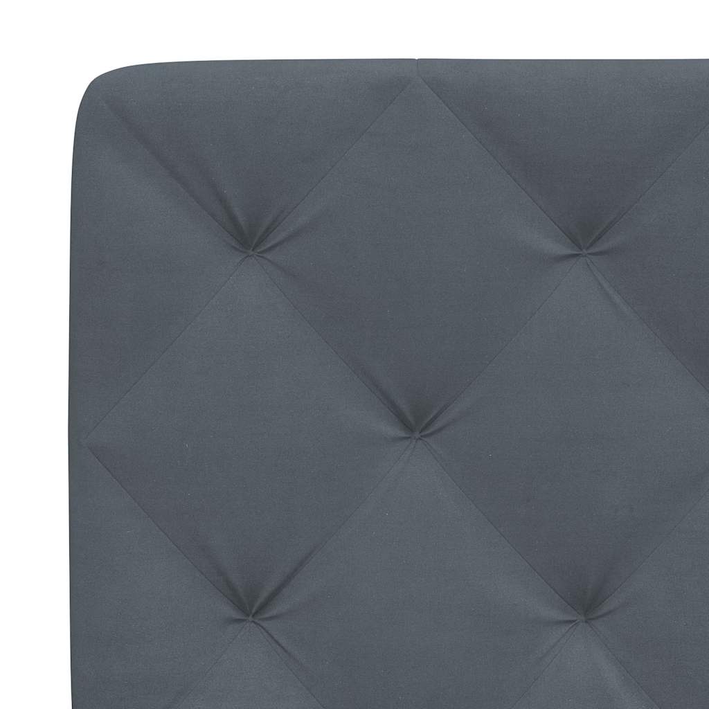 sengeramme uden madras Mørkegrå 90x200 cm Fløjl