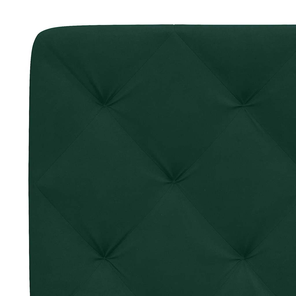 sengeramme uden madras Mørkegrøn 100x200 cm Fløjl