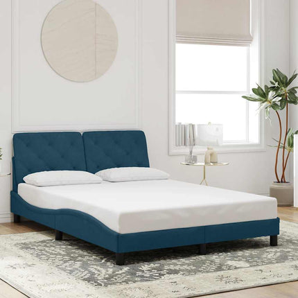 sengeramme uden madras 120x200 cm velour blå