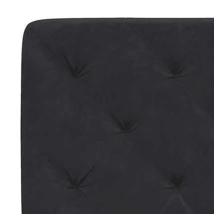 sengeramme uden madras Sort 140x190 cm Fløjl