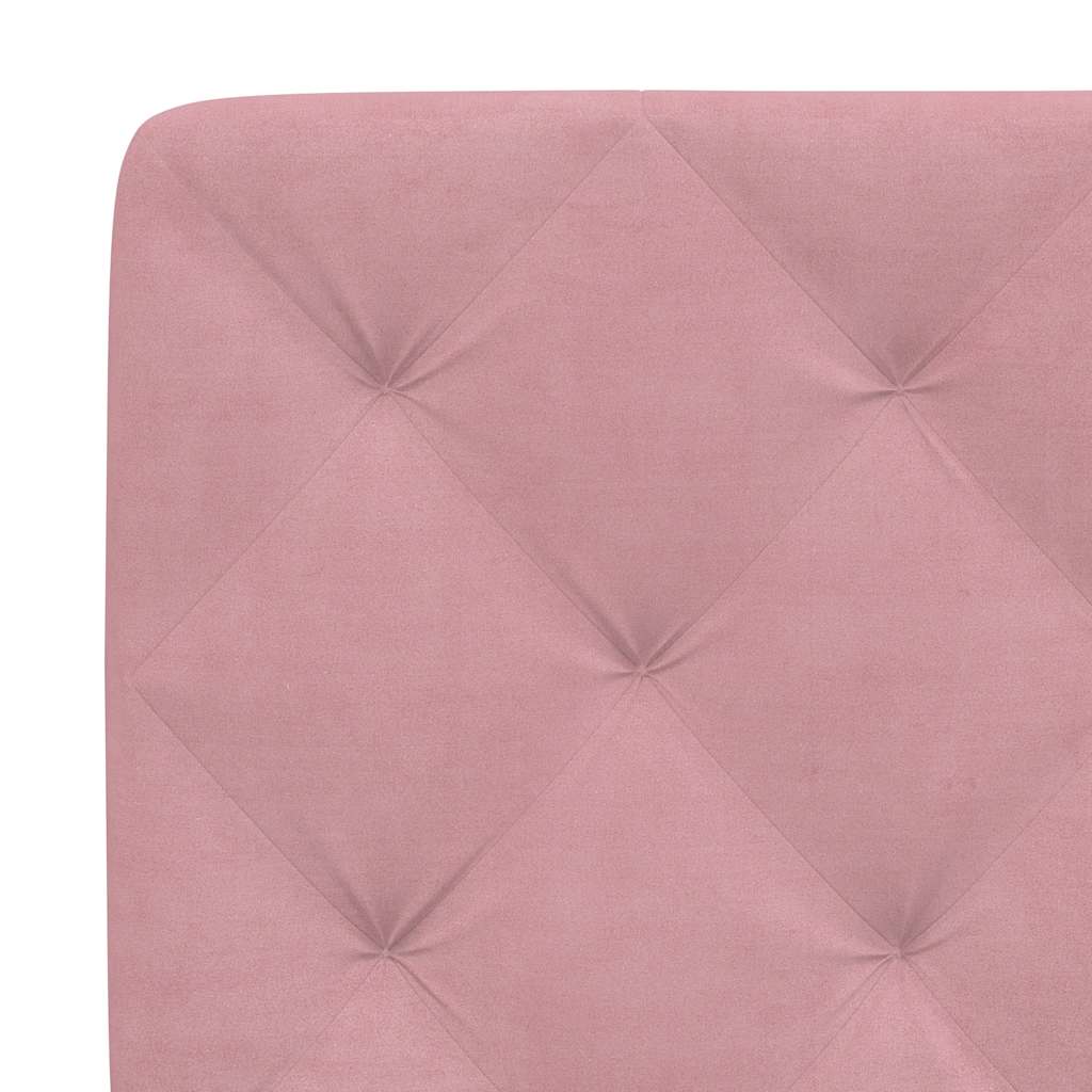 sengeramme uden madras 140x200 cm fløjl pink