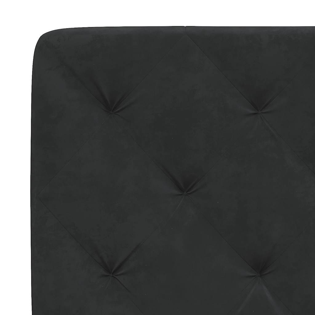 sengeramme uden madras Sort 160x200 cm Fløjl