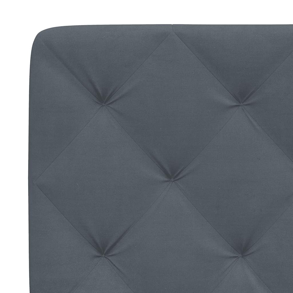 sengeramme uden madras Mørkegrå 200x200 cm Fløjl