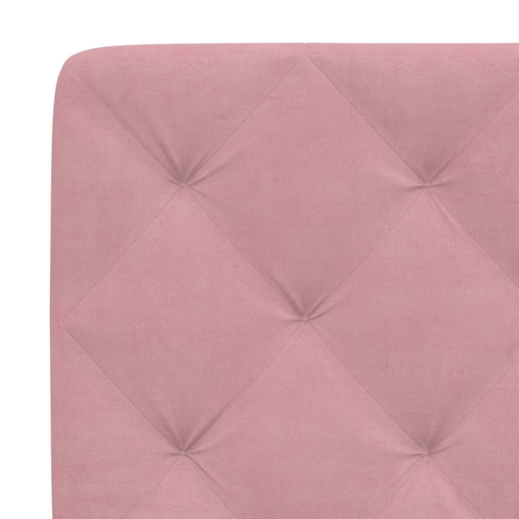 sengeramme uden madras 200x200 cm fløjl pink
