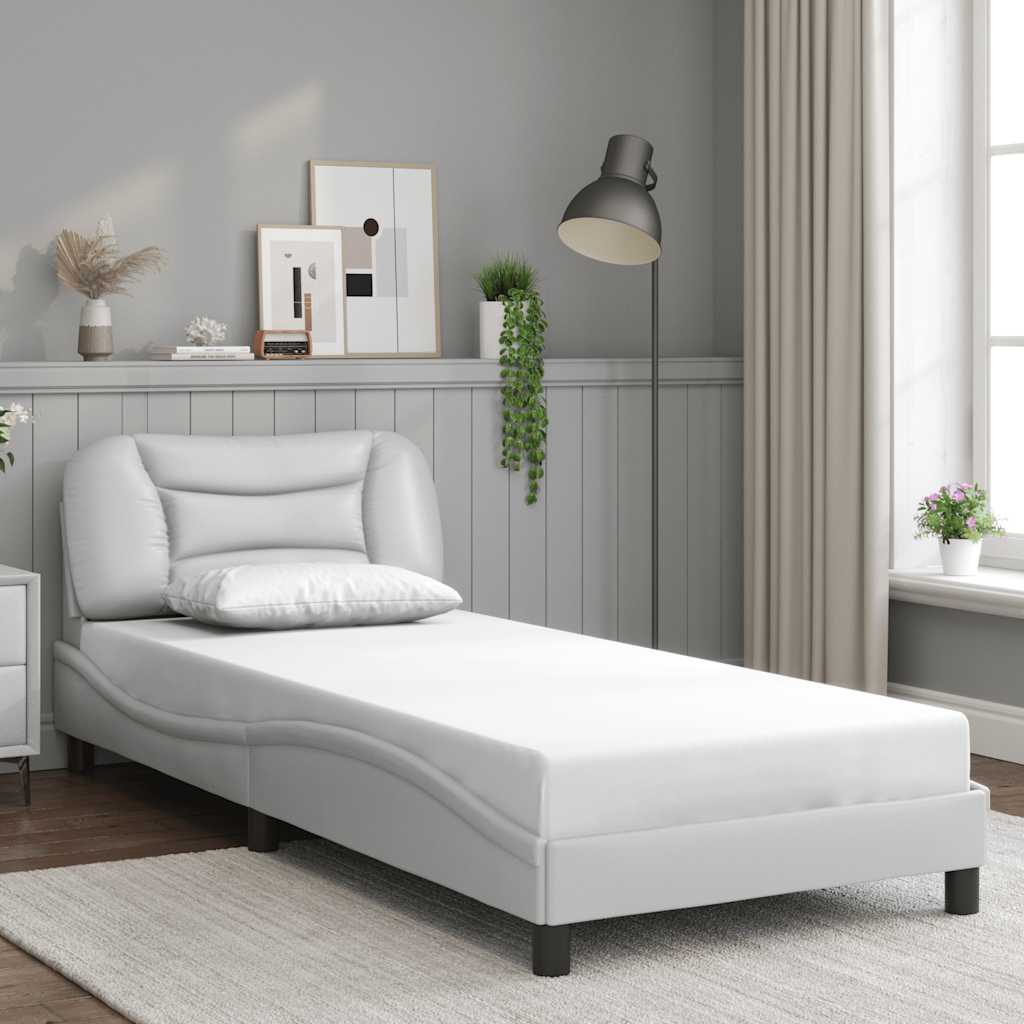 sengeramme uden madras Hvar 80x200 cm kunstlæder hvid