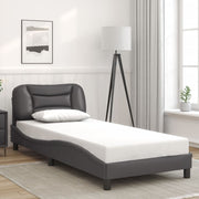 sengeramme uden madras Hvar 90x190 cm kunstlæder grå