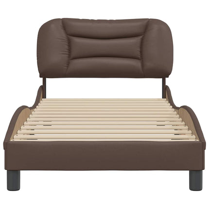sengeramme uden madras Hvar 90x200 cm kunstlæder brun
