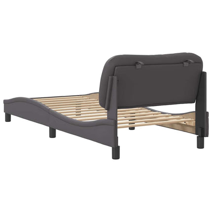 sengeramme uden madras Hvar 90x200 cm kunstlæder grå