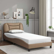 sengeramme uden madras Hvar 90x200 cm kunstlæder cappuccinofarvet