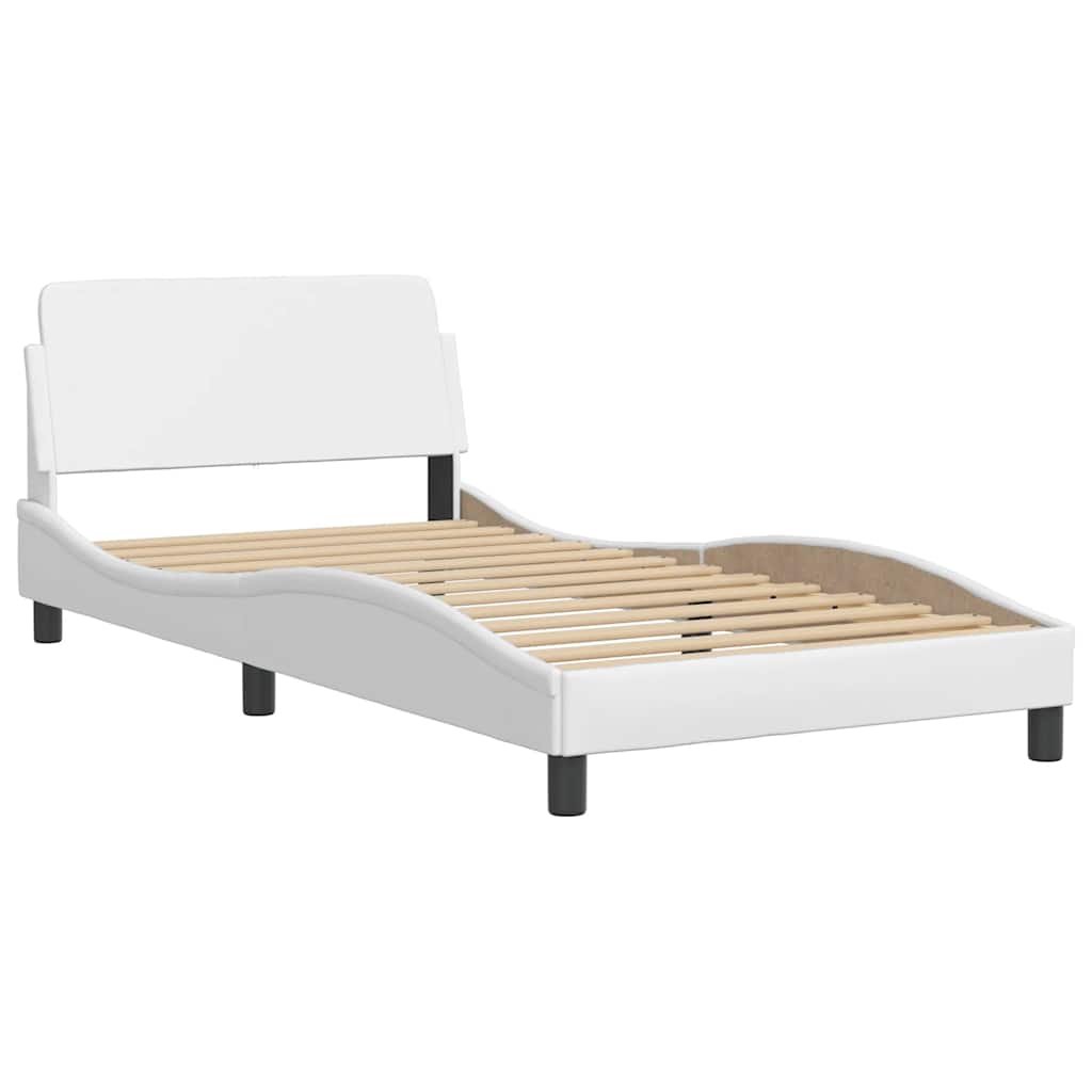 sengeramme uden madras Hvar 100x200 cm kunstlæder hvid