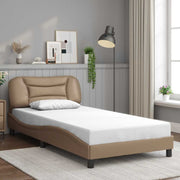 sengeramme uden madras Hvar 100x200 cm kunstlæder cappuccinofarvet