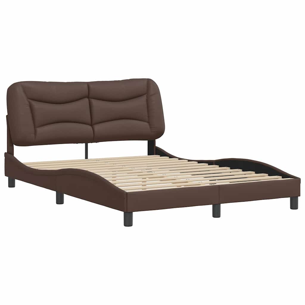 sengeramme uden madras Hvar 120x200 cm kunstlæder brun