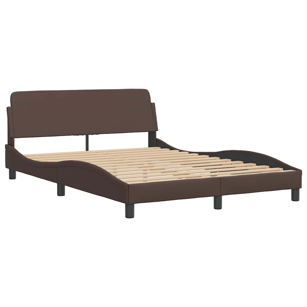 sengeramme uden madras Hvar 120x200 cm kunstlæder brun