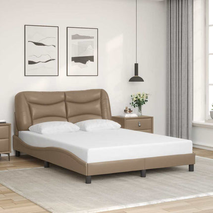 sengeramme uden madras Hvar 120x200 cm kunstlæder cappuccinofarvet