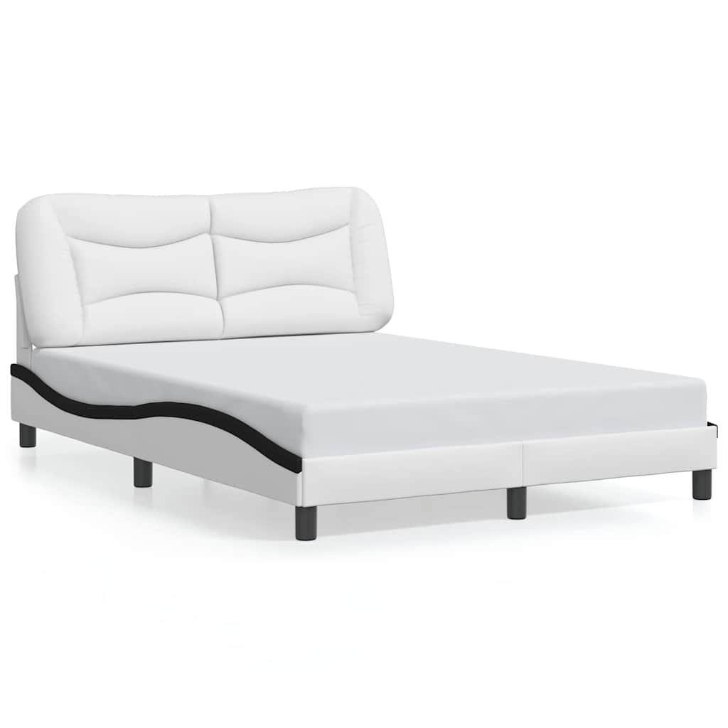 sengeramme uden madras Hvar 120x200 cm kunstlæder hvid og sort