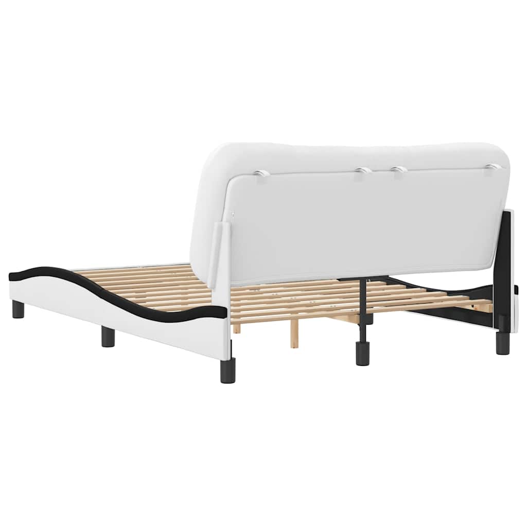sengeramme uden madras Hvar 120x200 cm kunstlæder hvid og sort