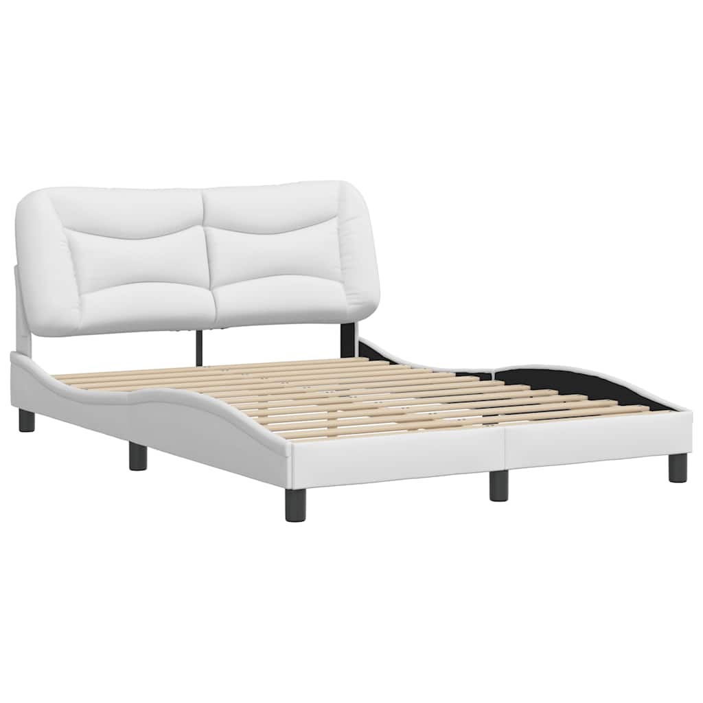 sengeramme uden madras Hvar 140x190 cm kunstlæder hvid