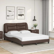 sengeramme uden madras Hvar 140x190 cm kunstlæder brun