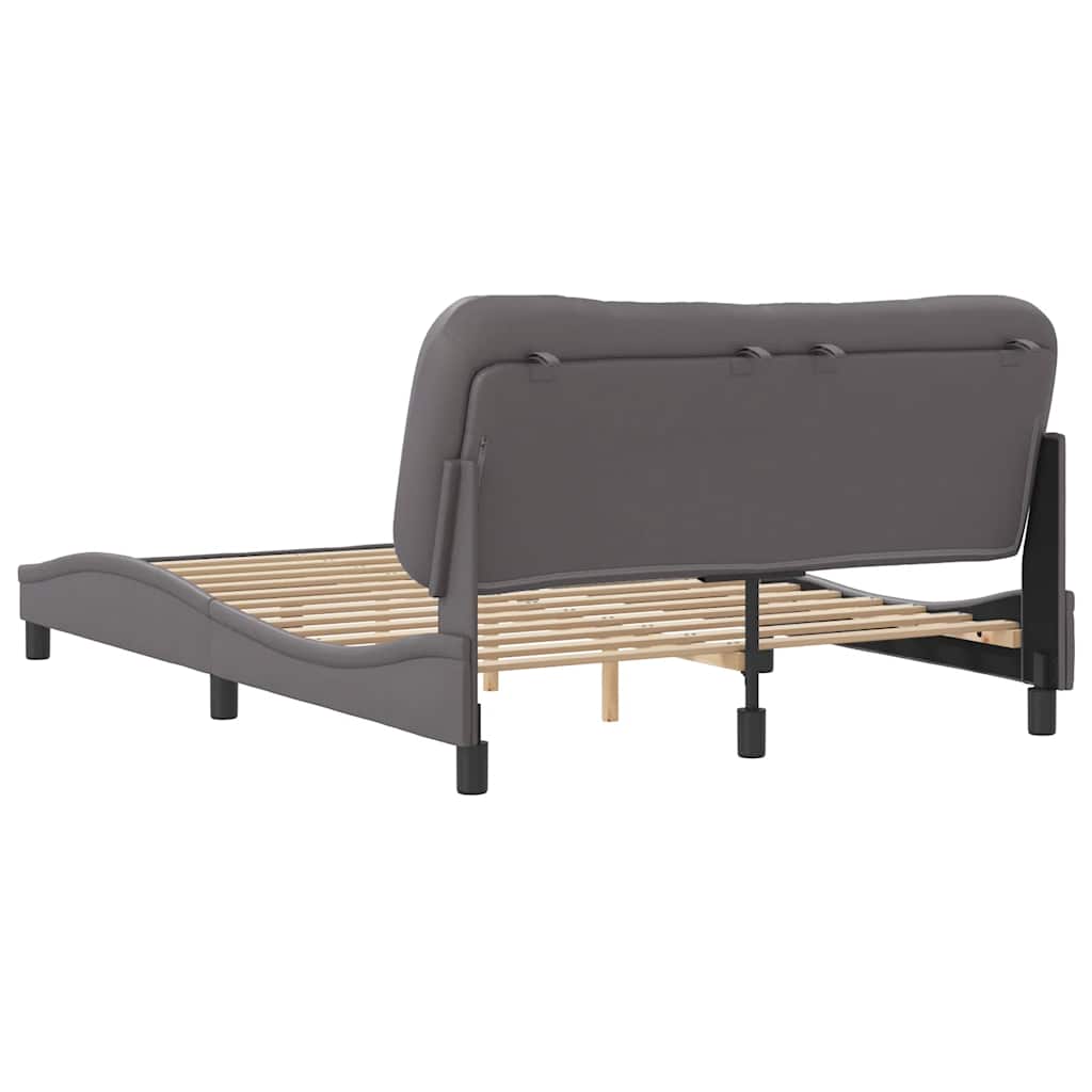 sengeramme uden madras Hvar 140x200 cm kunstlæder grå
